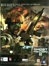 2004 Ghost Recon 2 Tom Clancy Ubisoft PS2 Xbox PC Promo Art Game Print Ad picture