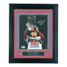Tony LaRussa Autographed St. Louis Cardinals (World Series Trophy) Deluxe Framed picture