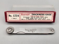 L. S. Starrett No. 172-A Thickness Gage 6 Leaves Machinist Hand Tool USA picture