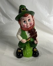 Vintage St Patricks Day Figure 1993 Artline Plastic Leprechaun Figure 9.5