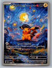Pikachu With The Starry Night ART CARD Pokemon TCG  picture