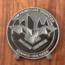 The Hague Police Special Operations Owl Emblem Challenge Coin  1#48 picture