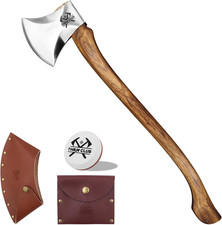 32.6 Inch Professional Wood Splitting Axe, Wood Chopping Axe with Hickory Wood H picture