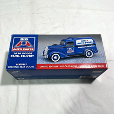 Big A Auto Parts 1936 Dodge Panel Delivery Diecast Metal Locking Coin Bank picture