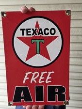 VINTAGE 1950'S TEXACO FREE AIR PORCELAIN SIGN 12