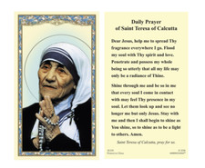 (2 copies) St. Teresa of Calcutta Holy Prayer Card Mother Teresa Catholic picture
