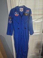 NASA US Space Camp Blue Uniform Flight Suit Coveralls Huntsville AL Youth Small picture