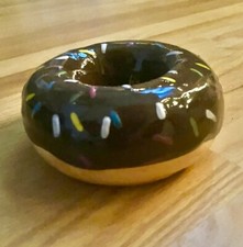 NWT Ceramic Chocolate Donut With Sprinkles Full Size picture