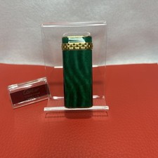 Vintage Cartier gas lighter Malachite green lacquer oval short model picture