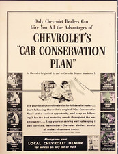 1942 Chevrolet Car Conservation Plan War Emergency WWII Vintage Print Ad picture