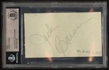 Jack Carson signed 2x3.5 autograph auto on 4-9-47 at CBS Playhouse BAS Slabbed picture