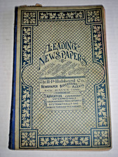 1886 H.P. Hubbard Co Leading Newspapers Catalog Media History Advertising ~ Rare picture