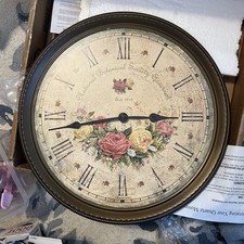 Howard Miller Botanical Wall Clock Floral Open box / NEW / K83 picture