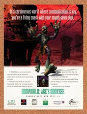 1997 Oddworld Abes Oddysee PS1 Original Advertisement / Retro Promo v11 picture