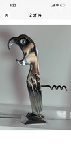 ART DECO/POLLY PARROT/BOTTLE OPENER/CORKSCREW/CHROME /1929/SIGNED/TESTED/EUC picture