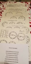 SEALS OF SOLOMON 7 Planetary Pages on PARCHMENT PAPER -Pentacles of Sun +6 more picture
