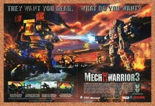 1999 MechWarrior 3 PC Original Advertisement / Retro Promo v3 picture