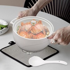 Ceramic Soup Tureen with Glass Lid Porcelain Serving Soup Tureen Restaurant Home picture
