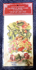 Vintage Victorian Style Card w/Envelope 3D Pull Out Floral Embossed picture
