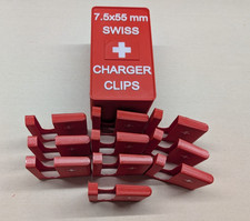 Swiss K11/K31 Charger Clip Large Storage Box & 10 Charger Clips for 7.5x55 Swiss picture