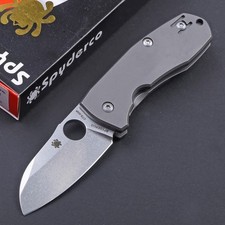 Thick Small Size Titanium Handle Tactical Pocket Knife D2 Blade Frame Lock Knive picture