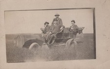 Beach ND Franklin Touring Car Flax Field Homestead 1909 - RPPC Photo Postcard picture