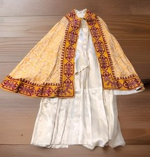 VTG 1940-50’s Mens Shriners Masonic Parade Costume Cape And Hat Ceremonial Rare picture