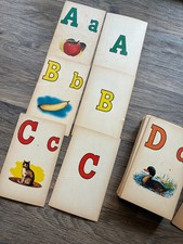 Vintage 1958 Milton Bradley Alphabet Flash Cards picture