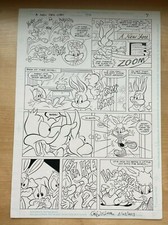 TINY TOONS original comic art BUSTER BABS NEW YORK MAKEOVER ROCKETTE 1993 picture