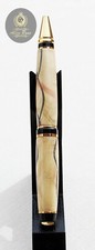 Handmade Big Ben Gold Ballpoint Pen Poplar Wood striking White and Black Lines picture