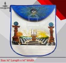 Hand Painted Scottish Rite Masonic Apron Custom Freemason Regalia picture