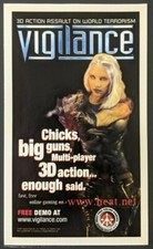 Vigilance Heat.net Print Ad Game Poster Art PROMO Original Advert SegaSoft picture