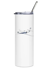 Cessna Citation Sovereign Stainless Steel Water Tumbler with straw - 20oz. picture