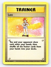 Lass 75/102 Rare Base Set Unlimited Pokemon Damaged picture