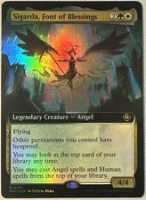 mtg magic Sigarda, Font of Blessings FOIL extended borderless ENGLISH fountain picture