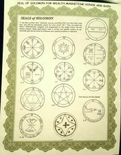  SEALS OF SOLOMON FOR WEALTH MAGNETISM, HONOR, AND GAIN Talisman, Sigil, MONEY picture