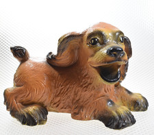 COCKER SPANIEL CIGAR HOLDER CHALKWARE VINTAGE 1940s CARNIVAL PRIZE 5-1/2