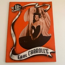 Vtg 1948 Program Earl Carroll's Vanities Theatre Restaurant Hollywood 10th Year picture