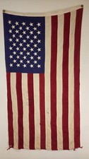 Vintage Annin Defiance 50-Star American Flag Cotton Bunting Sewn Embroidered USA picture
