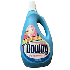 Vintage Downy Fabric Softener Open Bottle 64oz Prop Blue Plastic Downy Girl 11
