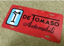 DE TOMASO MANGUSTA PANTERA AUTOMOBILI Red  LICENSE PLATE picture