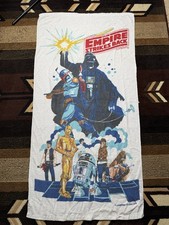 Rare Vtg Star Wars The Empire Strikes Back 1979 Black Falcon Beach Towel 55x27 picture