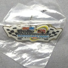 Snowmobile Derby World Championship Eagle River Wisconsin Metal Hat Jacket Pin picture