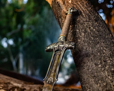 Handmade Conan Atlantean Sword Replica Steel Barbarian Swords w Display Plaque picture