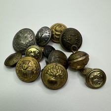Vintage Military Button Lot Metal Egyptian Cannon Ball Snake Foreign Legion picture