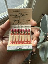 Vintage Cove Lanes Matchbook - Great Barrington MA - Full Unstruck - Die Cut picture