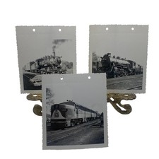 Vintage Wabash 1020 Diesel Steam Train Railroad Photo Lot 3 3.5x5 B&W Gelatin picture