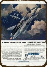 1944 Lockheed P-38 Lightening Fighter Airplane DECORATIVE REPLICA METAL SIGN picture