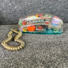 80s Retro Telephone Clear Neon Colorful Pop Art Blue Unisonic Novelty Model 6900 picture
