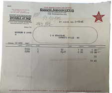 1926 Roberts Johnson & Rand Billhead Vtg Shoe Star Brand Logo St Louis MO picture